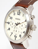 Fossil Pilot Chronograph White Dial Brown Leather Strap Watch for Men - FS5146 Authentic Buy Shop Now