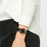 Marc Jacobs Mandy Black Dial Black Leather Strap Watch for Women - MJ1565 Authentic Buy Shop Now