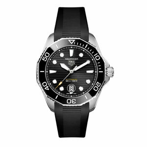 Tag Heuer Aquaracer Professional 300 Automatic Black Dial Black Rubber Strap Watch for Men - WBP201A.FT6197 Authentic Buy Shop Now