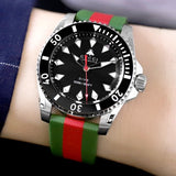 Gucci Dive Automatic Black Dial Two Tone Rubber Strap Watch for Men - YA136349 Authentic Buy Shop Now