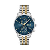 Hugo Boss Associate Blue Dial Two Tone Steel Strap Watch for Men - 1513976 Authentic Buy Shop Now