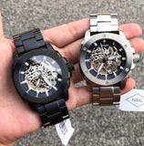 Fossil Modern Machine Automatic Silver Dial Silver Steel Strap Watch for Men - ME3081 Authentic Buy Shop Now
