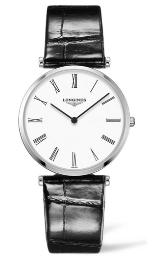 Longines La Grande Classique De Longines White Dial Black Leather Strap Watch for Women - L4.755.4.11.2 Authentic Buy Shop Now
