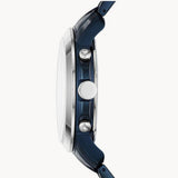 Fossil Grant Chronograph Blue Dial Blue Steel Strap Watch for Men - FS5230 Authentic Buy Shop Now