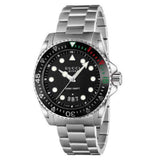 Gucci Dive Analog Black Dial Silver Steel Strap Watch For Men - YA136208 Authentic Buy Shop Now