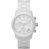 Michael Kors Runway White Ceramic Dial White Steel Strap Watch for Women - MK5161 Authentic Buy Shop Now