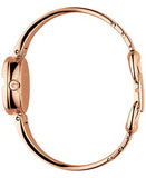 Gucci Guccissima Collection Quartz Black Dial Rose Gold Steel Strap Watch For Women - YA134509 Authentic Buy Shop Now