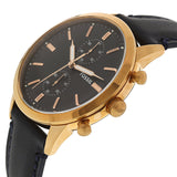 Fossil Townsman Chronograph Blue Dial Blue Leather Strap Watch for Men - FS5436 Authentic Buy Shop Now