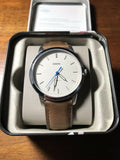 Fossil Minimalist Off White Dial Brown Leather Strap Watch for Men - FS5306 Authentic Buy Shop Now