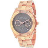Marc Jacobs Blade Chronograph Brown Dial Rose Gold Steel Strap Watch for Women - MBM3308 Authentic Buy Shop Now
