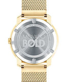 Movado Bold Diamonds Gold Dial Gold Mesh Bracelet Watch For Men - 3600460 Authentic Buy Shop Now