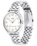 Coach Delancey Classic White Dial Silver Steel Strap Watch for Women - 14502260 Authentic Buy Shop Now
