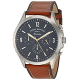 Fossil Forrester Chronograph Blue Dial Brown Leather Strap Watch for Men - S5607 Authentic Buy Shop Now