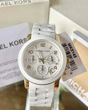 Michael Kors Runway White Dial White Steel Strap Watch for Women - MK5145 Authentic Buy Shop Now
