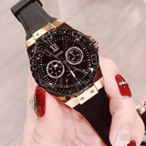 Guess Black Dial Black Rubber Strap Watch For Women - W1053L7 Authentic Buy Shop Now