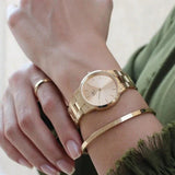 Daniel Wellington Iconic Link Unitone Gold Dial Gold Steel Strap Watch For Women - DW00100403 Authentic Buy Shop Now