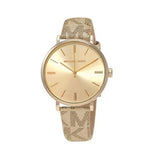 Michael Kors Addyson Quartz Gold Dial Gold Leather Strap Watch for Women - MK2952 Authentic Buy Shop Now