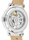 Fossil Boyfriend Automatic Skeleton Silver Dial White Leather Strap Watch for Women - ME3069 Authentic Buy Shop Now