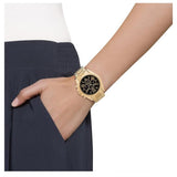 Michael Kors Bradshaw Black Dial Gold Steel Strap Watch for Women - MK5739 Authentic Buy Shop Now