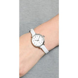 Marc Jacobs Sally White Dial White Leather Strap Watch for Women - MBM1350 Authentic Buy Shop Now