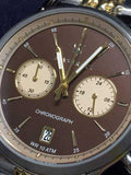 Maserati Legend Chronograph Brown Dial Two Tone Steel Strap Watch For Men - R8873638003 Authentic Buy Shop Now