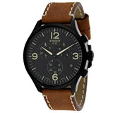 Tissot T Sport Chrono XL Black Dial Brown Leather Strap Watch For Men - T116.617.36.057.00 Authentic Buy Shop Now