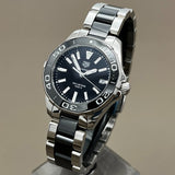 Tag Heuer Aquaracer Quartz Black Dial Two Tone Steel Strap Watch for Men - WAY131A.BA0913 Authentic Buy Shop Now