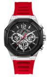 Guess Momentum Black Dial Red Rubber Strap Watch for Men - GW0263G3 Authentic Buy Shop Now