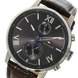 Tommy Hilfiger Aiden Quartz Black Dial Brown Leather Strap Watch for Men - 1791309 Authentic Buy Shop Now