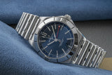 Breitling Chronomat GMT 40 Blue Dial Silver Steel Strap Watch for Men - A32398101C1A1 Authentic Buy Shop Now