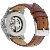 Fossil Grant Automatic Beige Skeleton Dial Brown Leather Strap Watch for Men - ME3099 Authentic Buy Shop Now