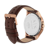 Armani Exchange Hampton Chronograph Blue Dial Brown Leather Strap Watch For Men - AX2172 Authentic Buy Shop Now