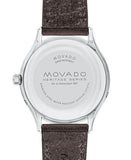 Movado Heritage Moonphase Blue Dial Brown Leather Strap Watch For Women - 3650009 Authentic Buy Shop Now