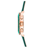Swarovski Octea Lux Chrono Emerald Green Dial Green Leather Strap Watch for Women - 5452498 Authentic Buy Shop Now
