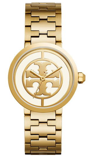 Tory Burch Reva Gold Dial Gold Steel Strap Watch for Women - TBW4025 Authentic Buy Shop Now