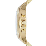 Marc Jacobs Blade Chronograph Blue Dial Gold Steel Strap Watch for Women - MBM3307 Authentic Buy Shop Now