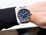Citizen Eco Drive Chronograph Blue Dial Silver Stainless Steel Watch For Men - CA0690-88L Authentic Buy Shop Now