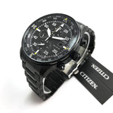 Citizen Sports Eco Drive Black Dial Black Steel Strap Watch For Men - CA0695-84E Authentic Buy Shop Now