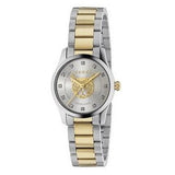Gucci G Timeless Quartz Diamonds Silver Dial Two Tone Steel Strap Watch For Women - YA1265016 Authentic Buy Shop Now