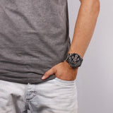 Diesel Big Daddy 2.0 Chronograph Blue Dial Grey Steel Strap Watch For Men - DZ7331 Authentic Buy Shop Now