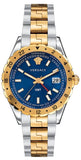 Versace Hellenyium GMT Blue Dial Two Tone Steel Strap Watch for Men - V11060017 Authentic Buy Shop Now