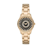 Michael Kors Layton Quartz Black Dial Gold Steel Strap Watch For Women - MK6892 Authentic Buy Shop Now