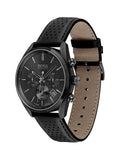 Hugo Boss Grand Prix Black Dial Black Leather Strap Watch for Men - 1513474 Authentic Buy Shop Now