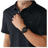 Michael Kors Slim Runway Chronograph Black Dial Black Mesh Bracelet Watch For Men - MK9060 Authentic Buy Shop Now