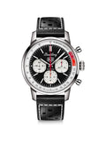 Breitling Top Time B01 Deus Black Dial Black Leather Strap Watch for Men - AB01765A1B1X1 Authentic Buy Shop Now