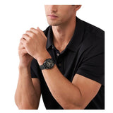 Michael Kors Warren Chronograph Black Dial Black Steel Strap Watch For Men - MK9113 Authentic Buy Shop Now