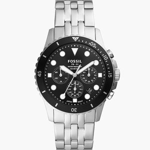 Fossil FB-01 Chronograph Black Dial Silver Steel Strap Watch for Men - FS5837 Authentic Buy Shop Now