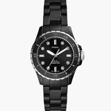 Fossil FB-01 Three-Hand Black Dial Black Ceramic Strap Watch for Women - CE1108 Authentic Buy Shop Now
