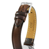 Daniel Wellington Classic Petite White Dial Brown Leather Strap Watch For Women - DW00100239 Authentic Buy Shop Now