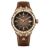 Maurice Lacroix Aikon Automatic Brown Dial Brown Leather Strap Watch For Men - AI6008-BRZ01-730-3 Authentic Buy Shop Now